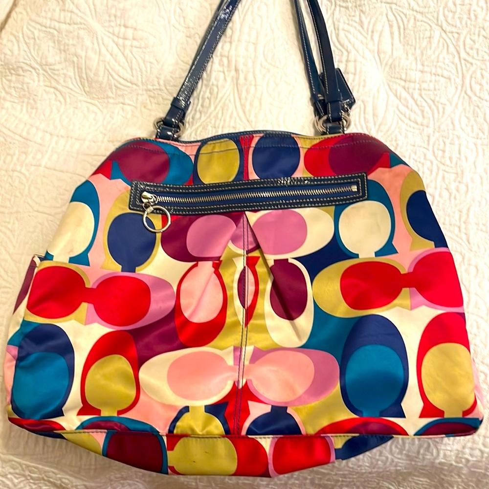 Multicolored Coach Purse